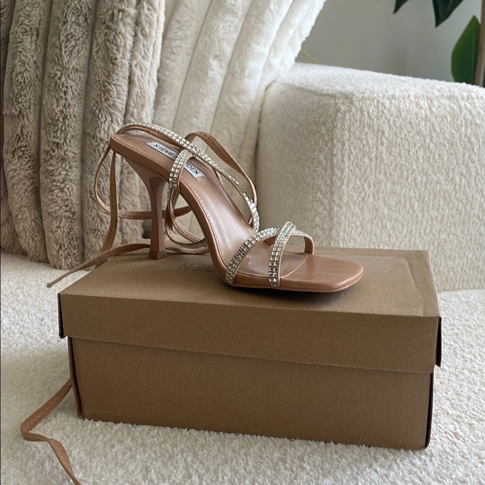Steve Madder Strappy Heels with Rhinestones